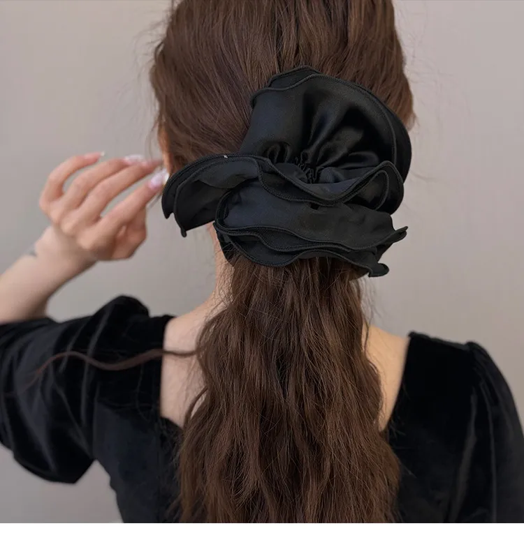 Large hair ties scrunchies accessories for women girl elastic band korean rubber vintage popular leading fashion adults kpop new