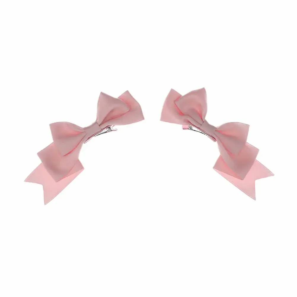 Kawaii Handmade Bow Hairclip Anime Lolita Hairpin Cosplay Headdress JK Uniform Hair Accessory Xmas Gifts
