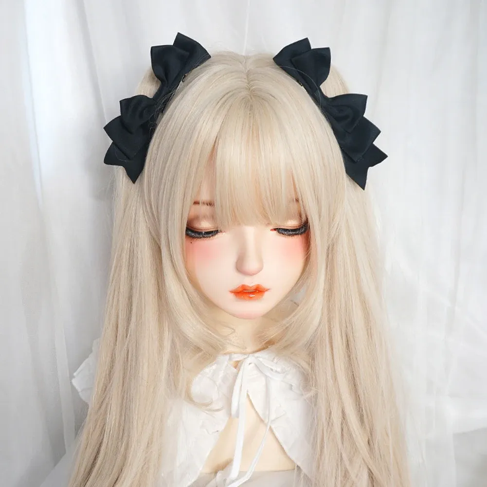 Kawaii Handmade Bow Hairclip Anime Lolita Hairpin Cosplay Headdress JK Uniform Hair Accessory Xmas Gifts
