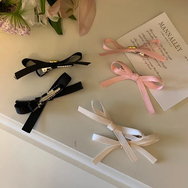 Bowknot Hair Clips – Sweet Ribbon Barrettes for Women & Girls
