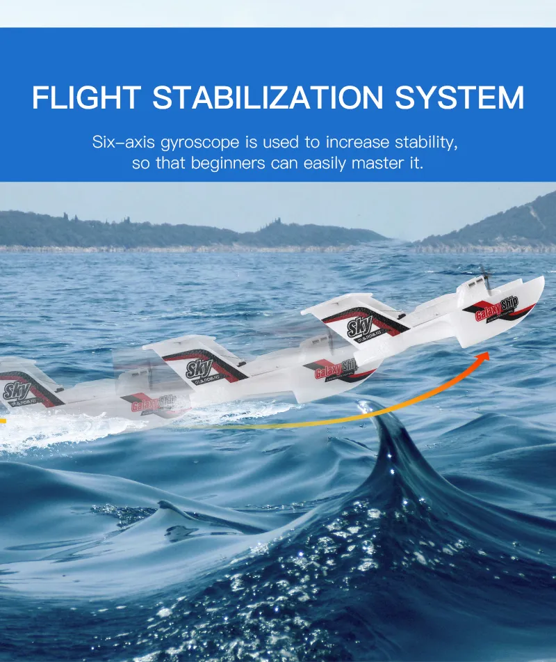 Amphibious Waterproof Gyro Stabilized Foam Fixed-Wing Glider Aircraft RC Plane with 2.4G Radio Control Airplane Toys Gift Boys