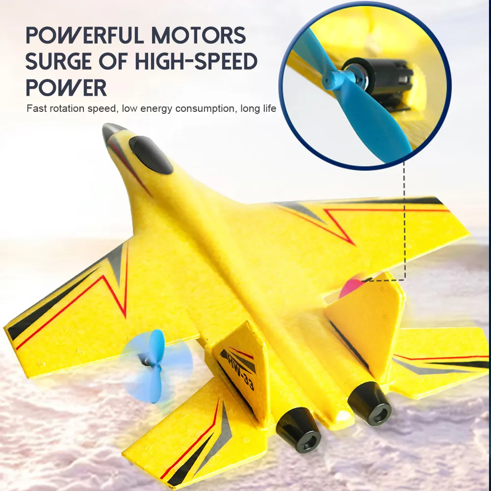 ANTSIR SU27 RC Plane 2.4G 2CH Remote Control Glider With LED Lights EPP Foam Hand Throwing Airplane Outdoor Boys Toys