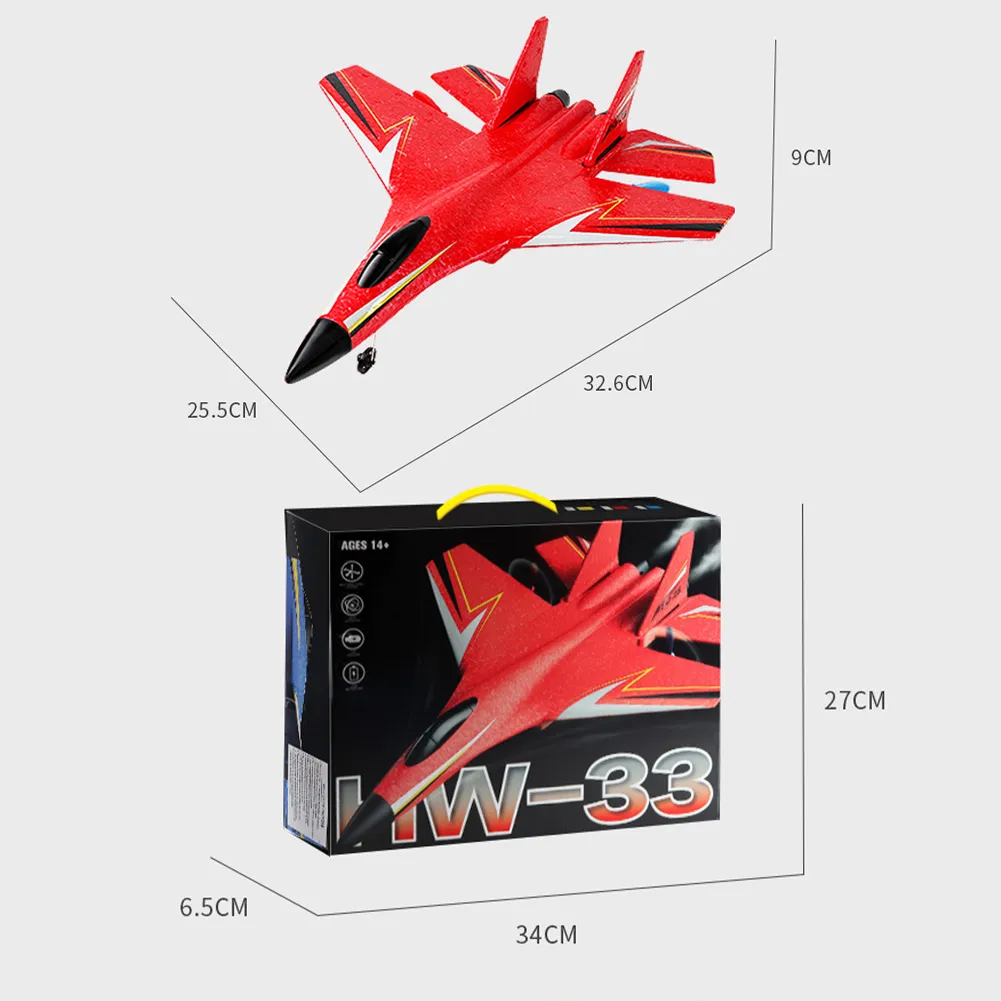 ANTSIR SU27 RC Plane 2.4G 2CH Remote Control Glider With LED Lights EPP Foam Hand Throwing Airplane Outdoor Boys Toys