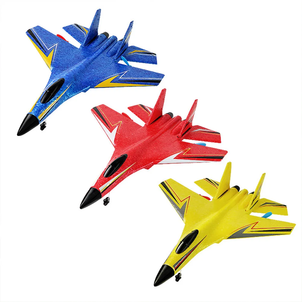ANTSIR SU27 RC Plane 2.4G 2CH Remote Control Glider With LED Lights EPP Foam Hand Throwing Airplane Outdoor Boys Toys