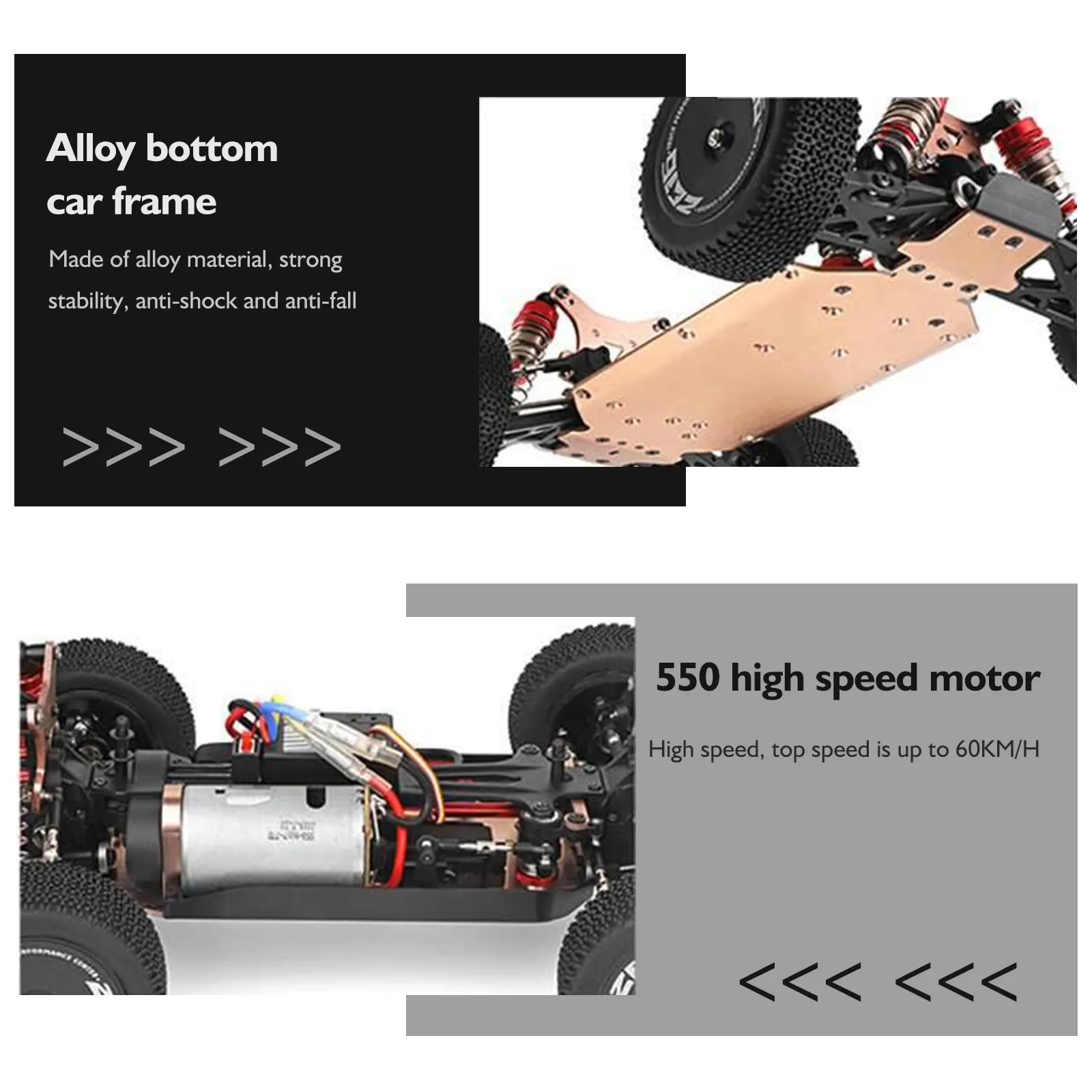 Wltoys XKS 144001 RC Car 75km/h Remote Control Car Off-Road Car High Speed 1/14 2.4GHz Racing Car 4WD RTR with Metal Chassis