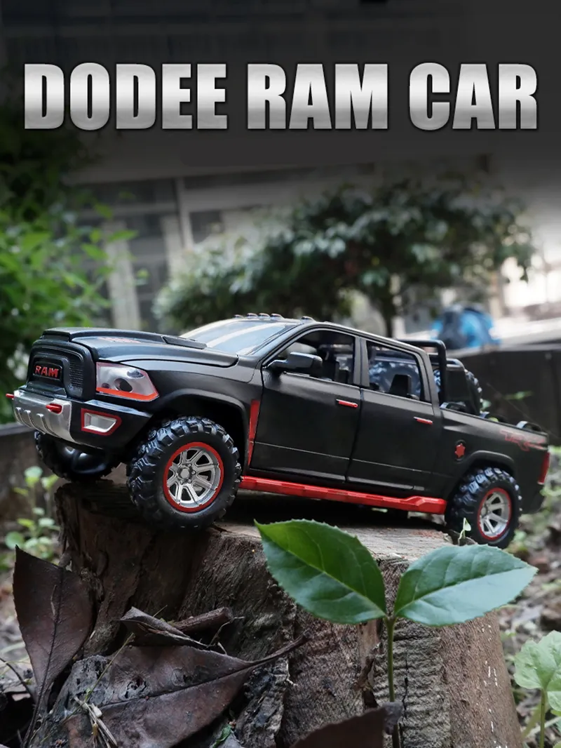 1:32 Dodge RAM TRX Pickup Alloy Car Model Diecasts Toy Off-road Vehicles Car Model Sound and Light Simulation Childrens Toy Gift