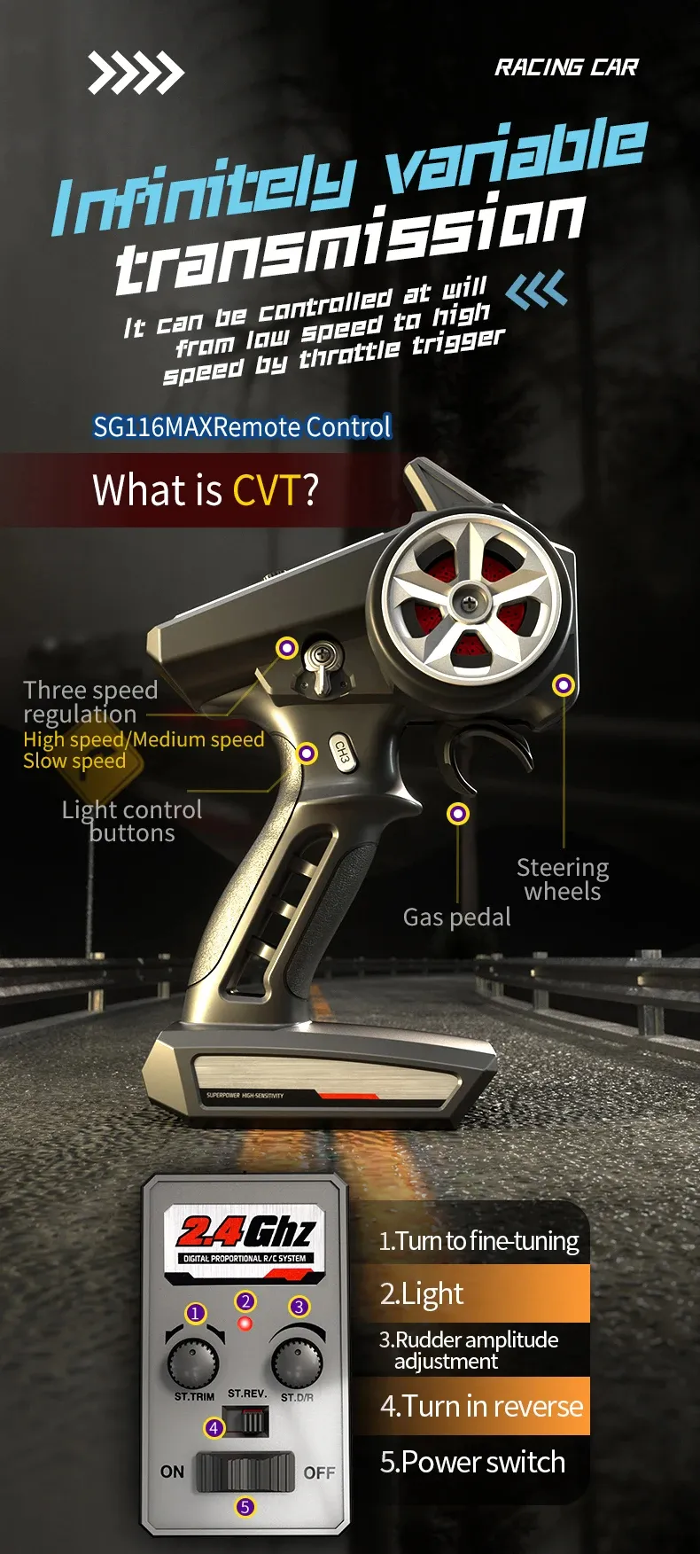 ZLL SG116 PRO RC Car Brushless 4WD RC Car 80KM/H Professional Racing Car 2.4G High Speed Off-Road Drift Cars Remote Control Toys