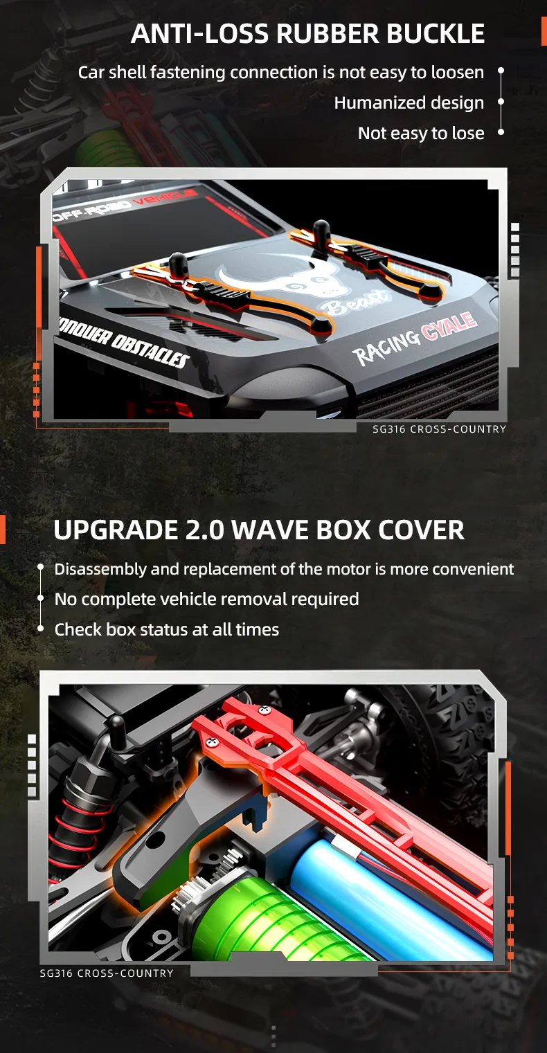 ZLL SG316 MAX/PRO 1:16 High Speed Drift Racing Car 80KM/H Or 40KM/H Brushless Motor 4WD RC Car Off Road Car Toys For Kids Gifts