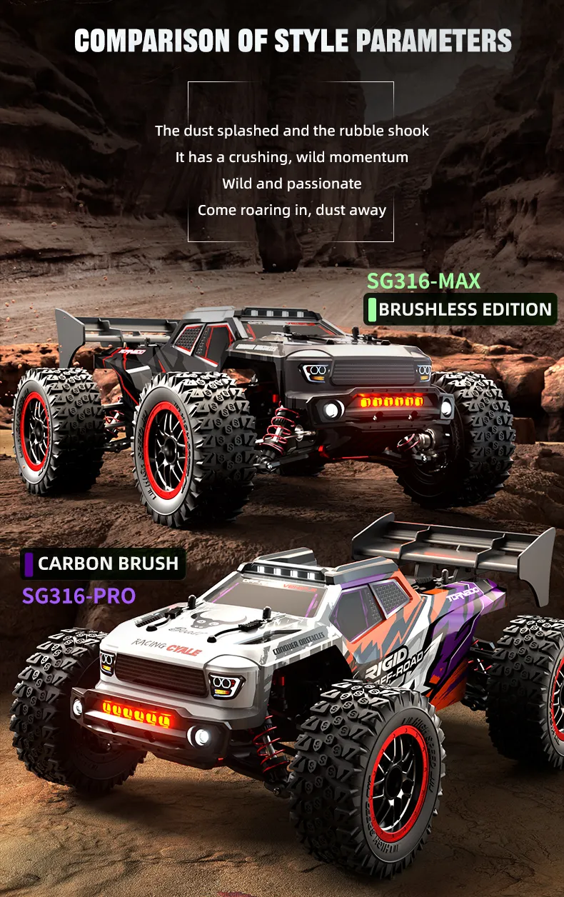 ZLL SG316 MAX/PRO 1:16 High Speed Drift Racing Car 80KM/H Or 40KM/H Brushless Motor 4WD RC Car Off Road Car Toys For Kids Gifts