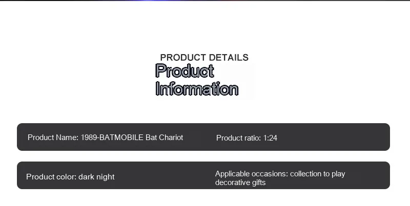 1:24 1989 Batmobile Die-cast Car with Batman Figure, Toys for Kids and Adults , Black