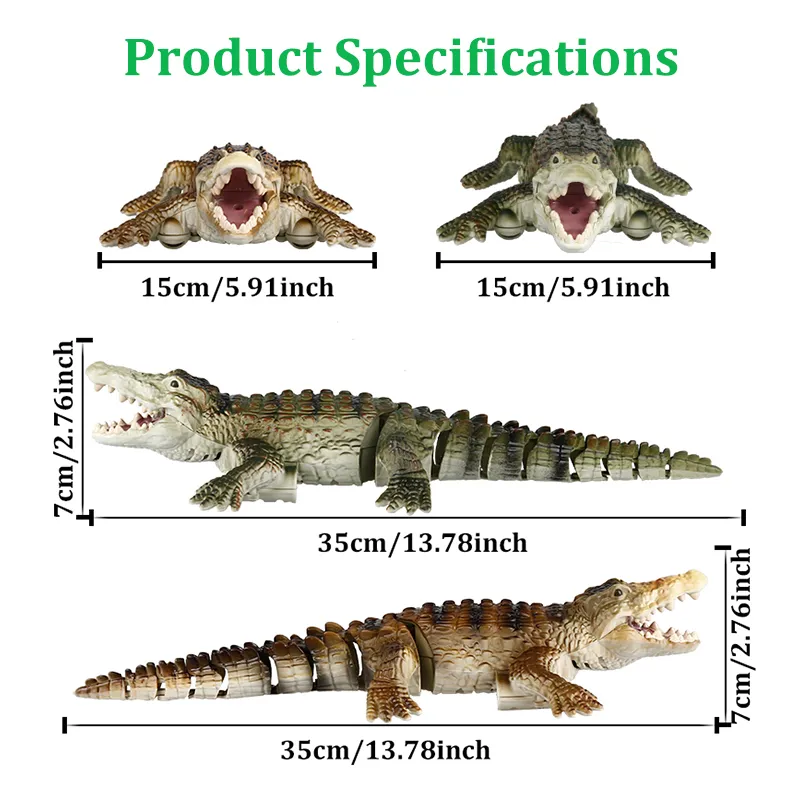 Rc Animals Crocodile Model Simulation Waterproof Outdoor Lake Electric Remote Control Alligator Model Pool Lake Water Kids Toys