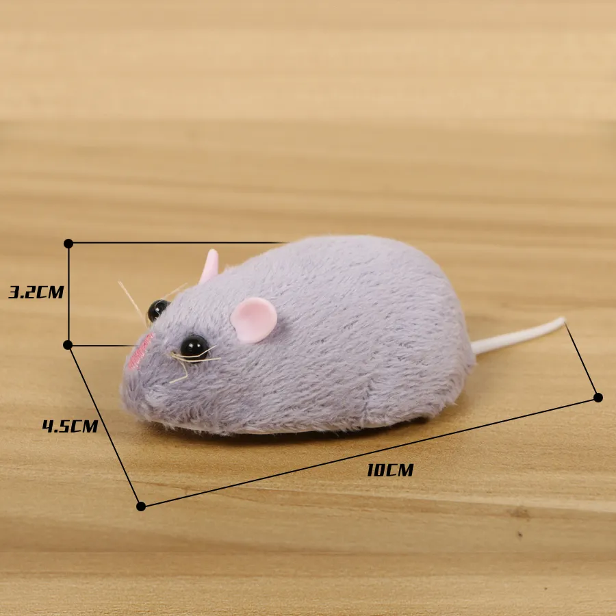Wireless Electronic Remote Control Rat Plush RC Mouse Toy Hot Flocking Emulation Toys Rat for Cat Dog,Joke Scary Trick Toys