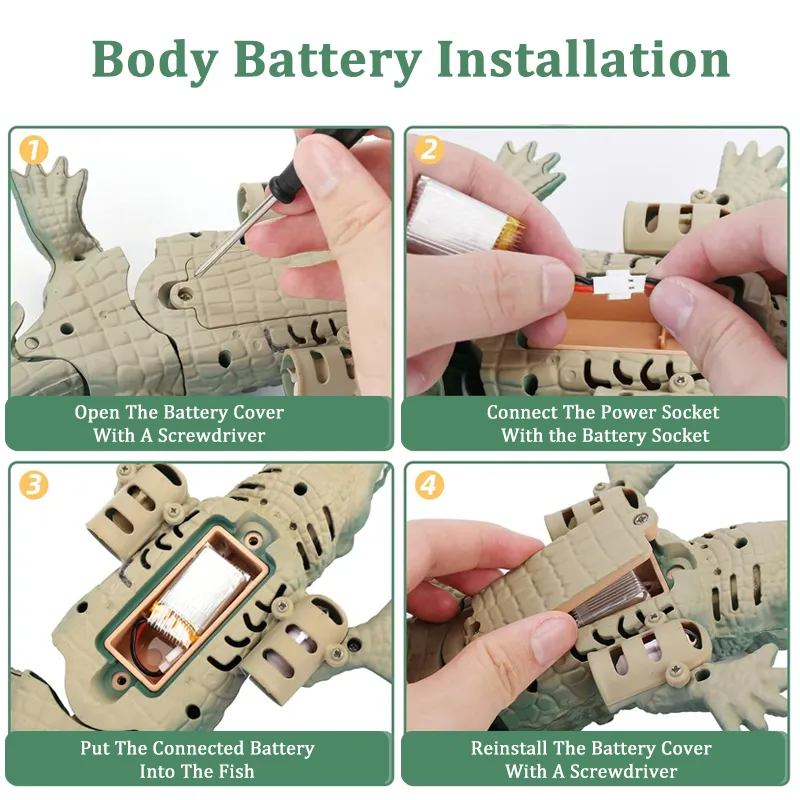 Rc Animals Crocodile Model Simulation Waterproof Outdoor Lake Electric Remote Control Alligator Model Pool Lake Water Kids Toys