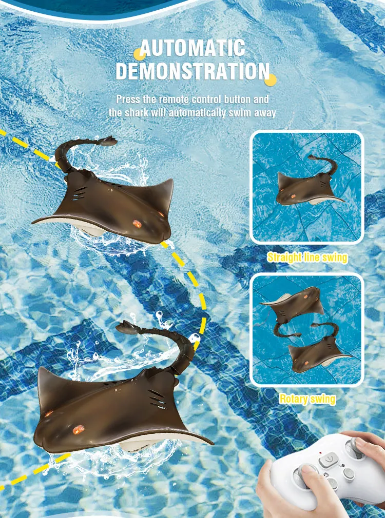 Remote Control Shark Toy Robots RC Animals Manta 2.4G Electric Sharks Children Kids Toys for Boys Swimming Pool Water Boat Ship