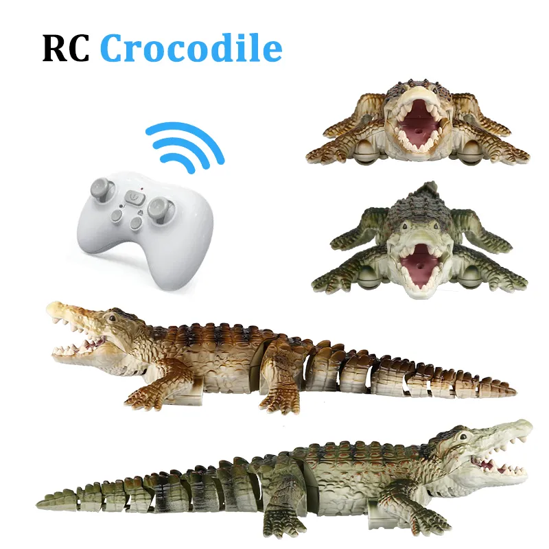 Rc Animals Crocodile Model Simulation Waterproof Outdoor Lake Electric Remote Control Alligator Model Pool Lake Water Kids Toys