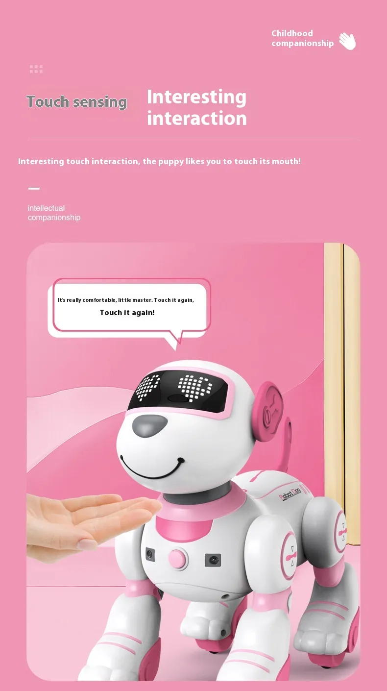 Smart Electronic Animal Pets RC Robot Dog Voice Remote Control Toys Funny Singing Dancing Robot Puppy Children's Birthday Gift