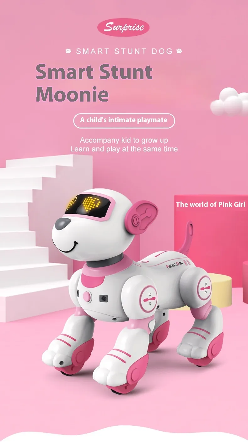 Smart Electronic Animal Pets RC Robot Dog Voice Remote Control Toys Funny Singing Dancing Robot Puppy Children's Birthday Gift