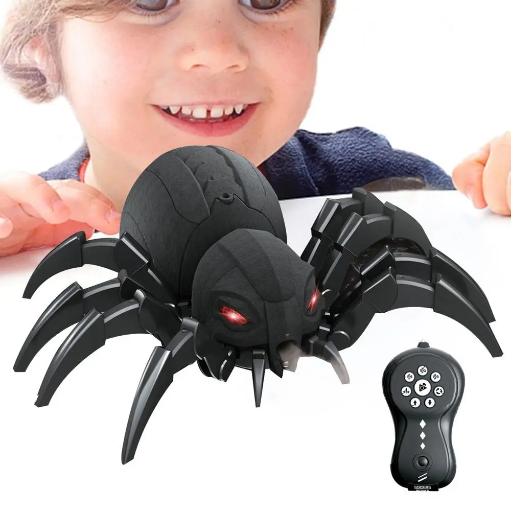 RC Crawling Animal With Realistic Full Function Radio Control Remote Control Spider Bee Toy With Cool Lights Kids Holiday Gift