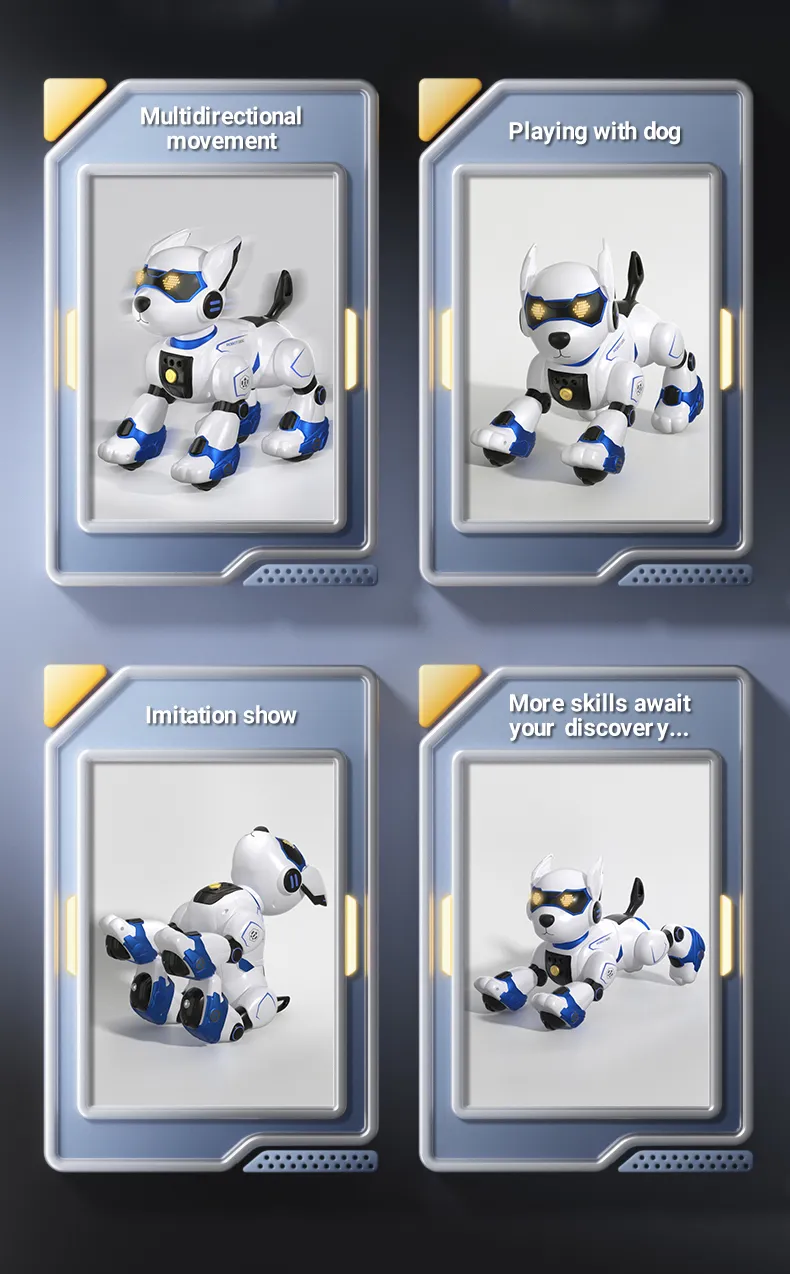 RC Robot Electronic Dog Funny Stunt Dog Voice Command Programmable Touch-sense Music Song Robot Dog for Boy Girls Children Toys