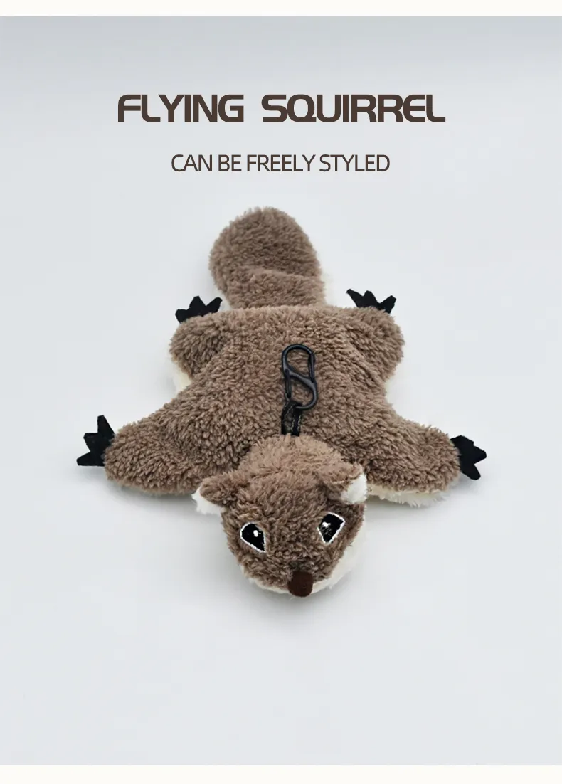 Remote Control Squirrel Bat Toy Cute Remote Control Plush Simulation Animal Funny Toy Children's Toys Birthday Gifts