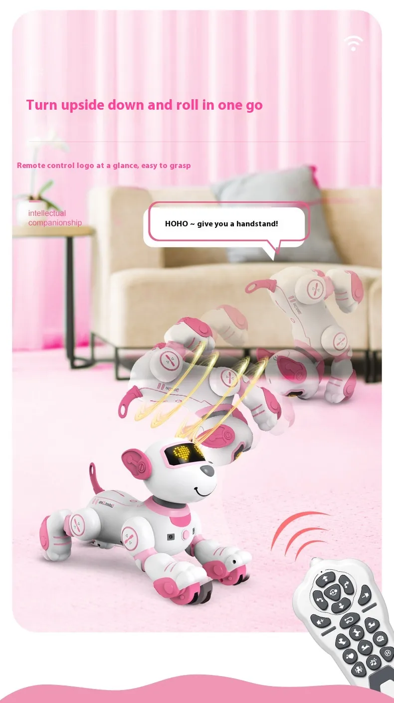 Smart Electronic Animal Pets RC Robot Dog Voice Remote Control Toys Funny Singing Dancing Robot Puppy Children's Birthday Gift