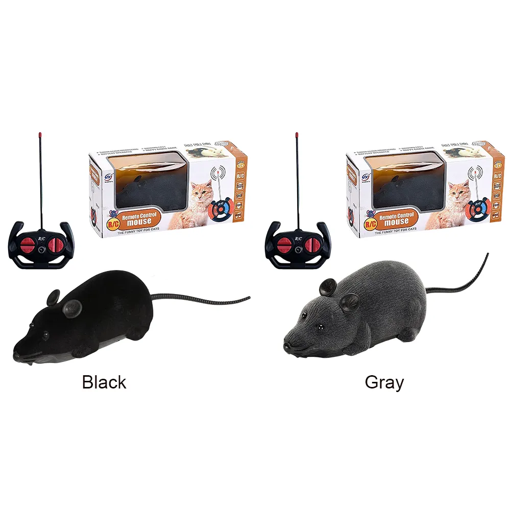 Remote-Controlled Rats Toy Battery Powered Robotic Mouse Cat Toy 4 Modes RC Mouse Cat Toy Pet Cats Supplies