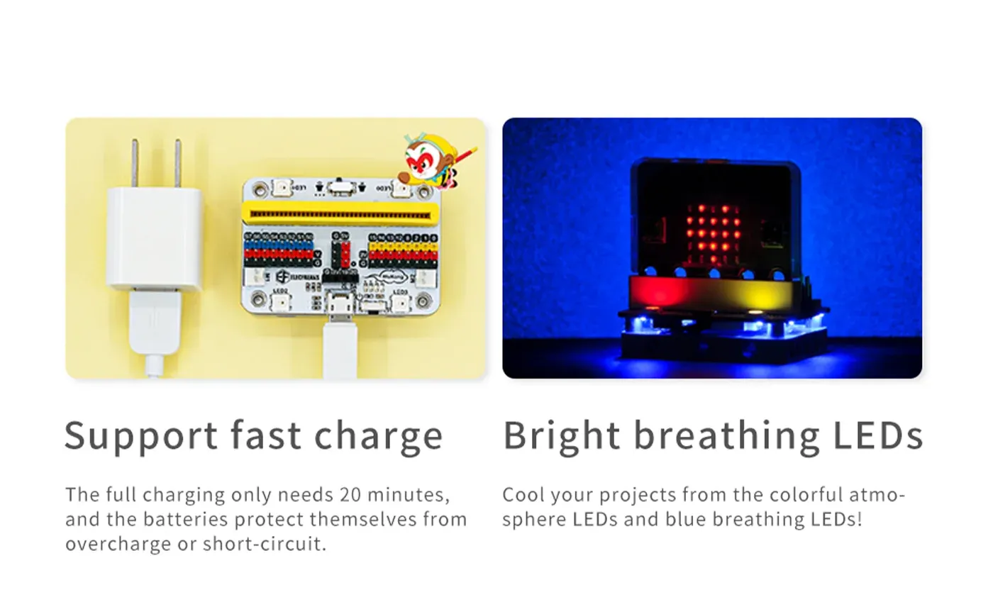 ELECFREAKS micro:bit 32 in1 Wonder Building Kit Programmable Board K12 Educational Learning Puzzle Building Blocks Kit Toys Gift