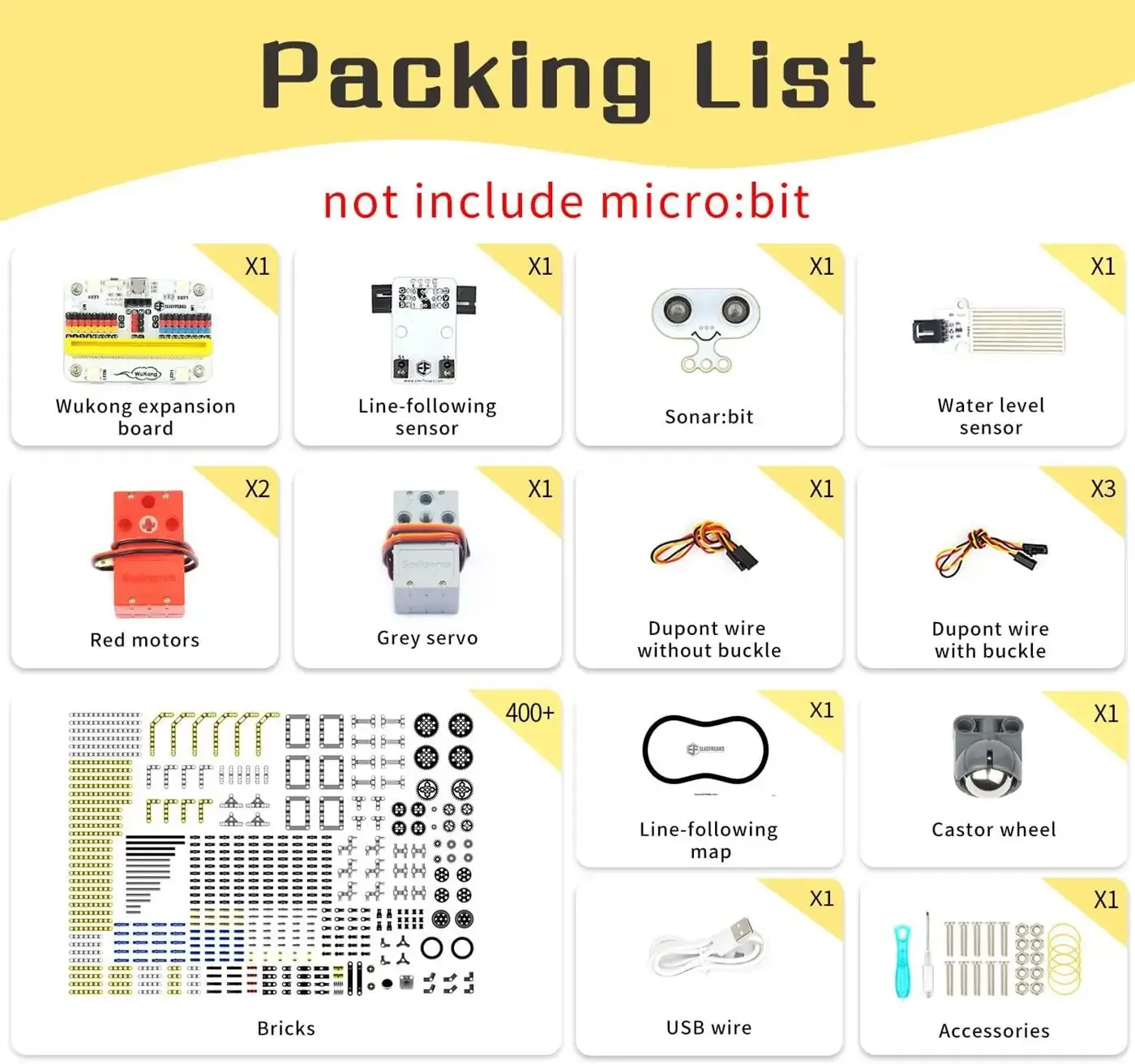 ELECFREAKS micro:bit 32 in1 Wonder Building Kit Programmable Board K12 Educational Learning Puzzle Building Blocks Kit Toys Gift
