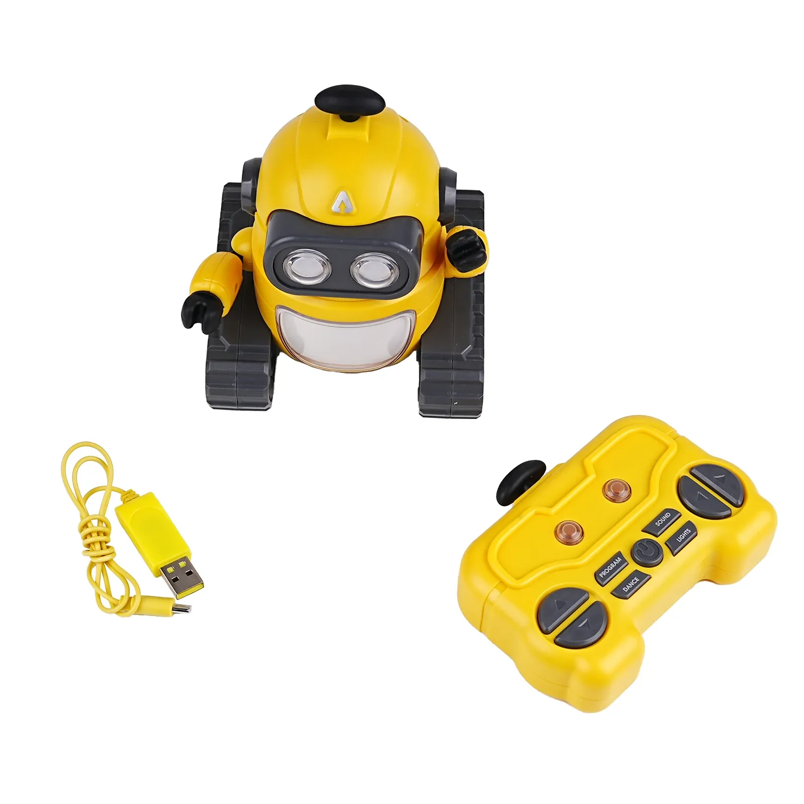Programmable Dancing Robot with Music & Lights, Rechargeable Educational Toy for Kids Birthday Christmas Gift
