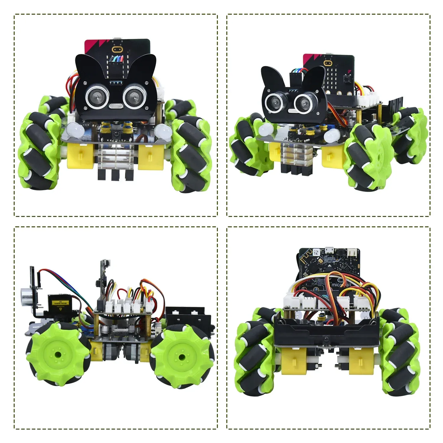 Keyestudio 4WD Microbit V2 Robot Cars Kit Mecanum Smart For Micro:bit Robot DIY STEM Python Programming Remote Control Toy Hobby