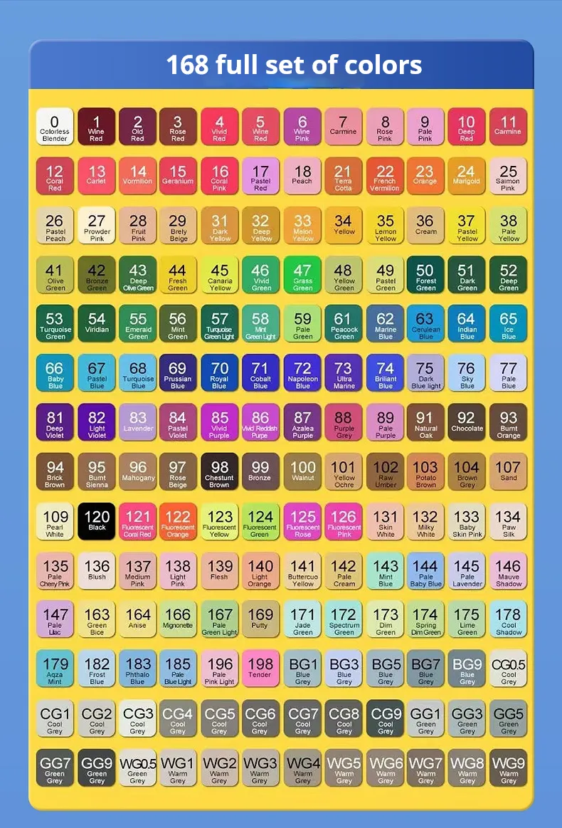 24-80 Colors Double Headed Oily Art Marker Pen Set for Draw Sketching Oily Tip Based Markers Graffiti Manga School Art Supplies