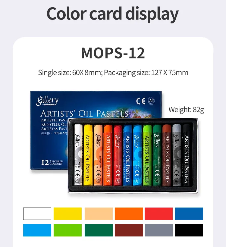 MUNGYO Artist Soft Oil Pastel Set Professional Painting Drawing Graffiti Art Crayons Washable Non Toxic Art Supply 12/25/50Color