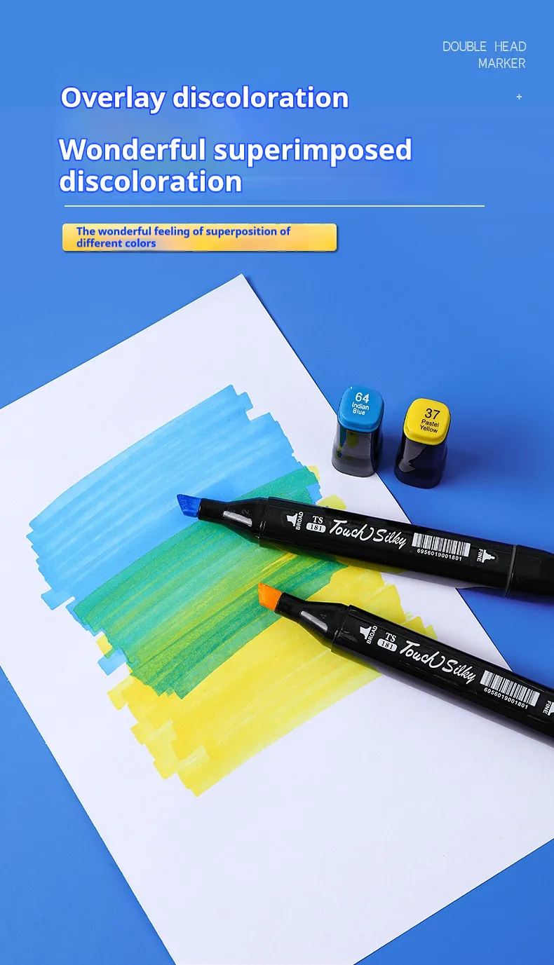 24-80 Colors Double Headed Oily Art Marker Pen Set for Draw Sketching Oily Tip Based Markers Graffiti Manga School Art Supplies
