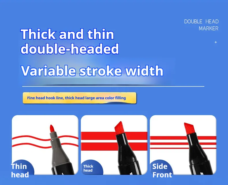 24-80 Colors Double Headed Oily Art Marker Pen Set for Draw Sketching Oily Tip Based Markers Graffiti Manga School Art Supplies