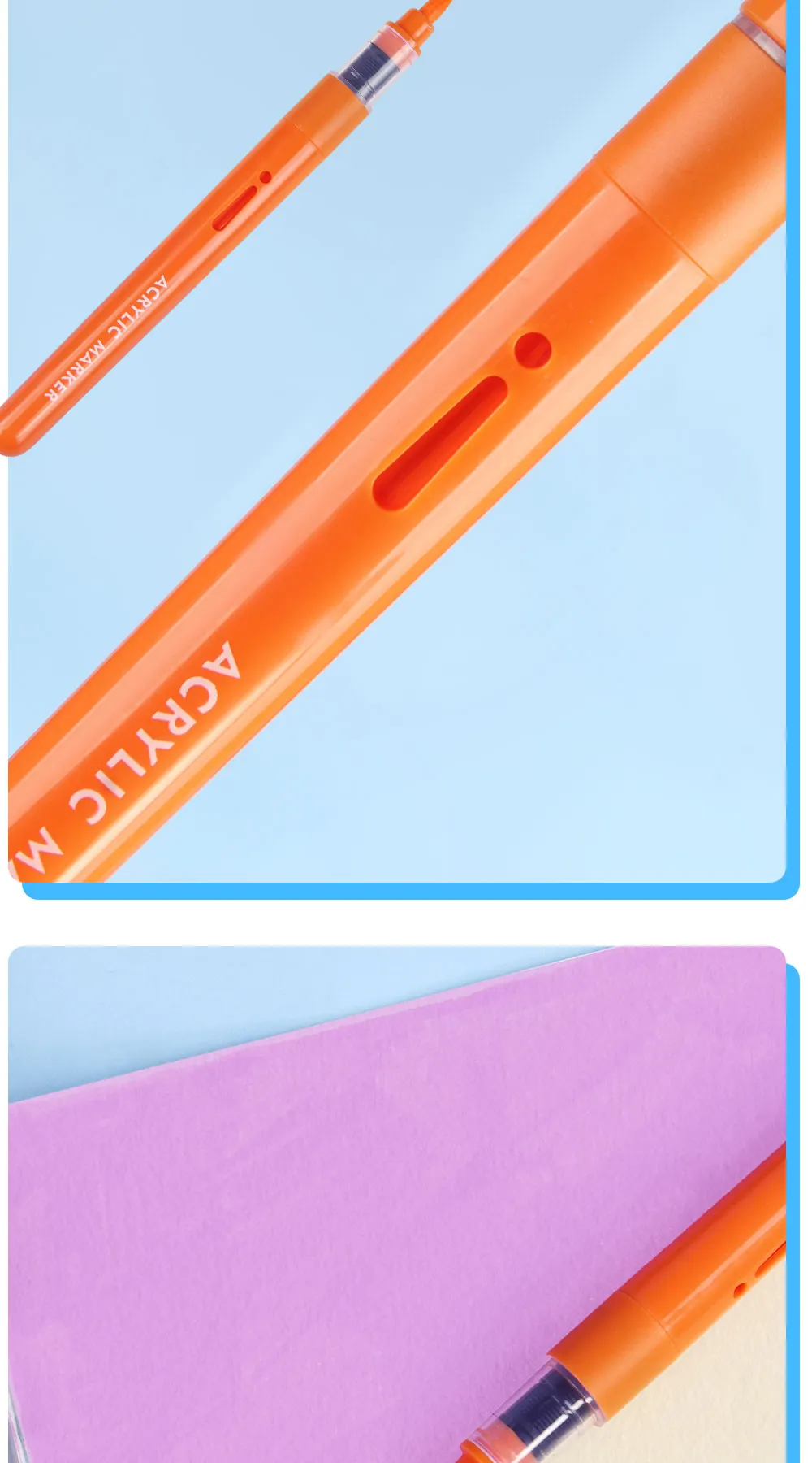 SeamiArt 24/36/60/72color Direct-liquid Acrylic Marker Pen set Soft Brush Tips for School Panting Drawing Gift Set Art Supplies