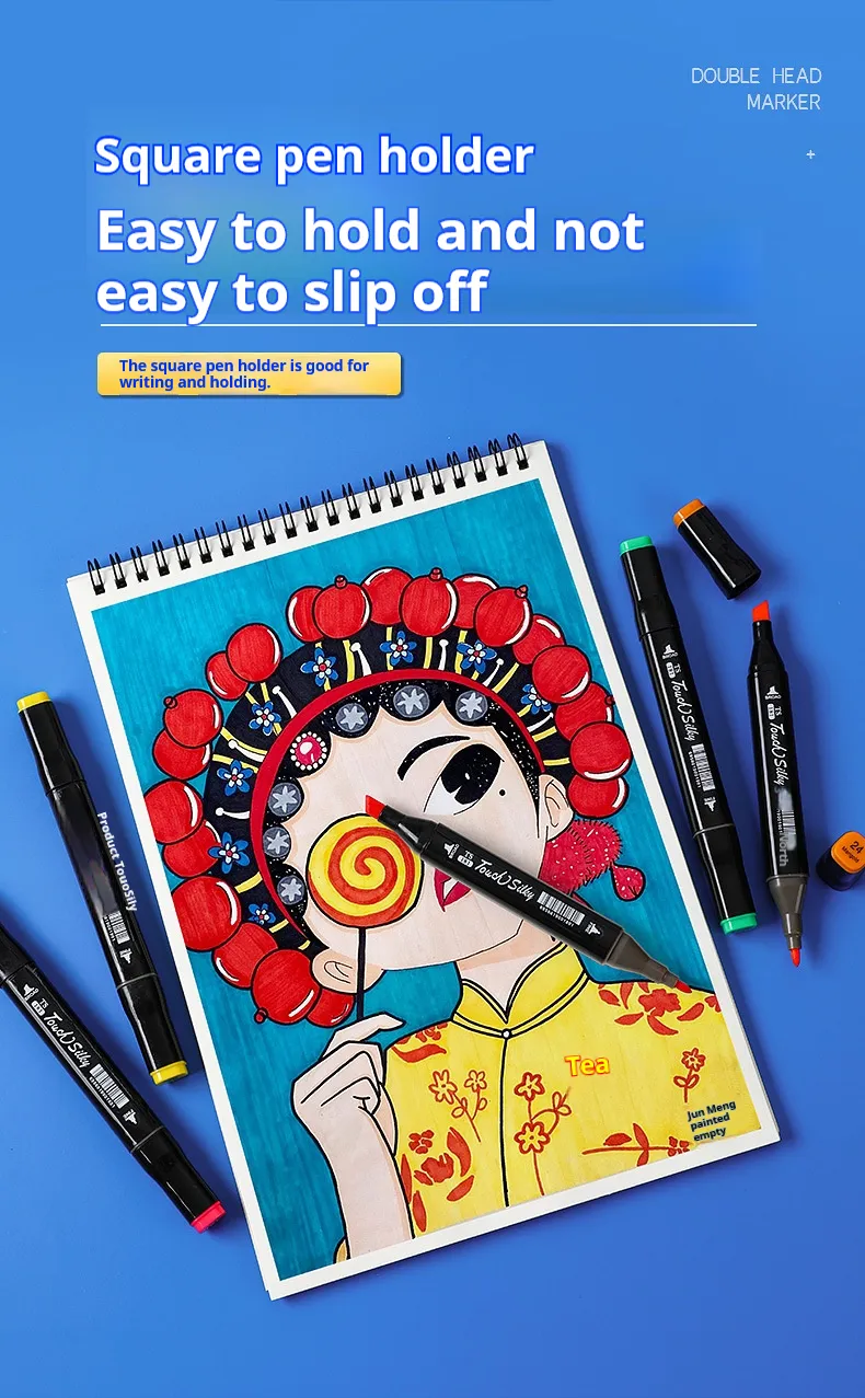 24-80 Colors Double Headed Oily Art Marker Pen Set for Draw Sketching Oily Tip Based Markers Graffiti Manga School Art Supplies