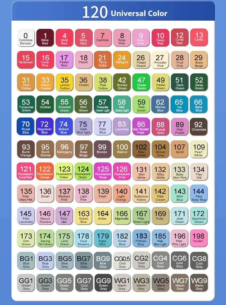 24-80 Colors Double Headed Oily Art Marker Pen Set for Draw Sketching Oily Tip Based Markers Graffiti Manga School Art Supplies