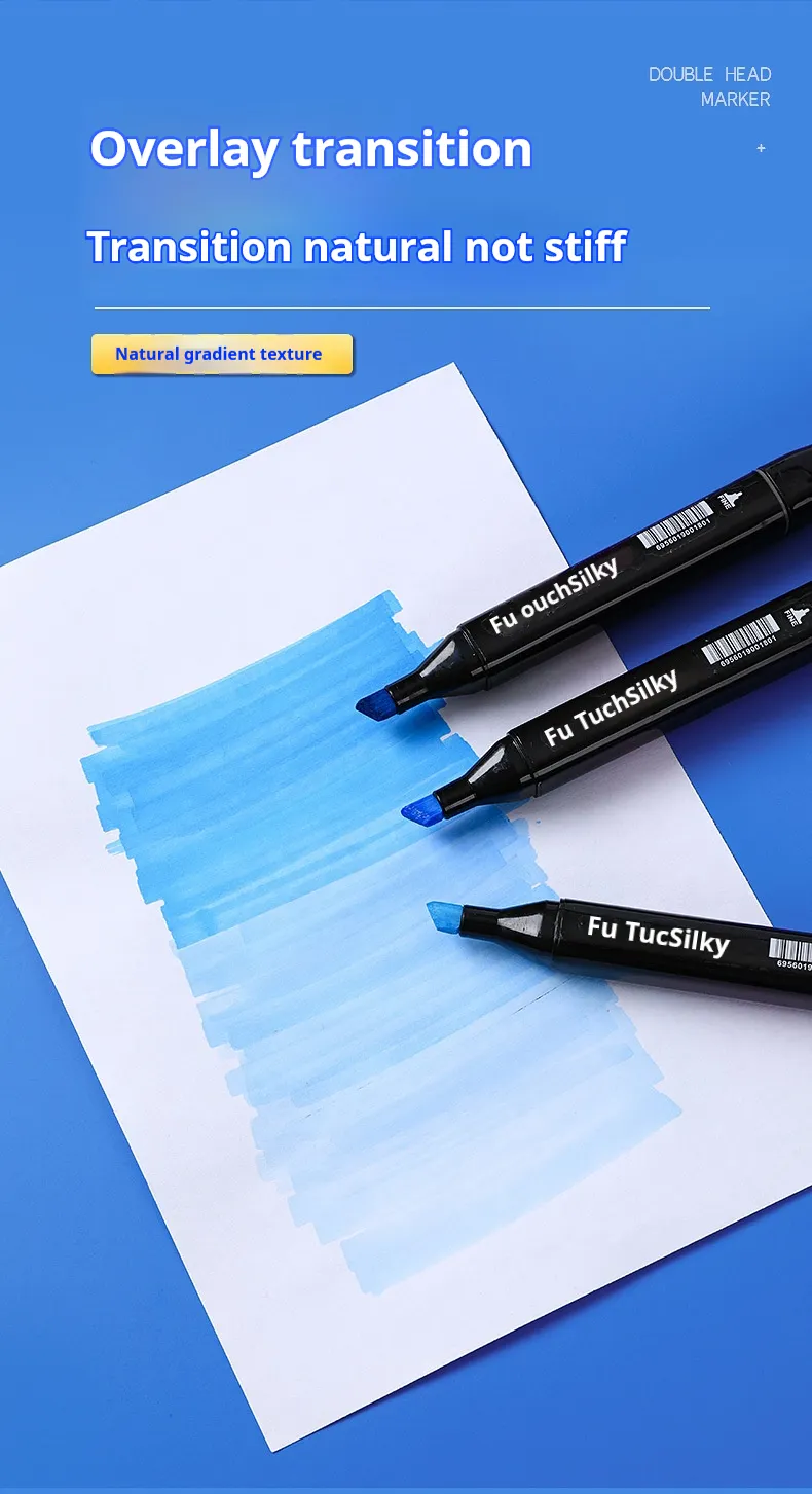 24-80 Colors Double Headed Oily Art Marker Pen Set for Draw Sketching Oily Tip Based Markers Graffiti Manga School Art Supplies