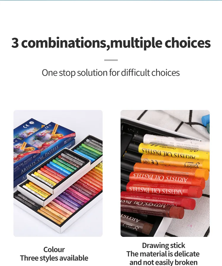 MUNGYO Artist Soft Oil Pastel Set Professional Painting Drawing Graffiti Art Crayons Washable Non Toxic Art Supply 12/25/50Color