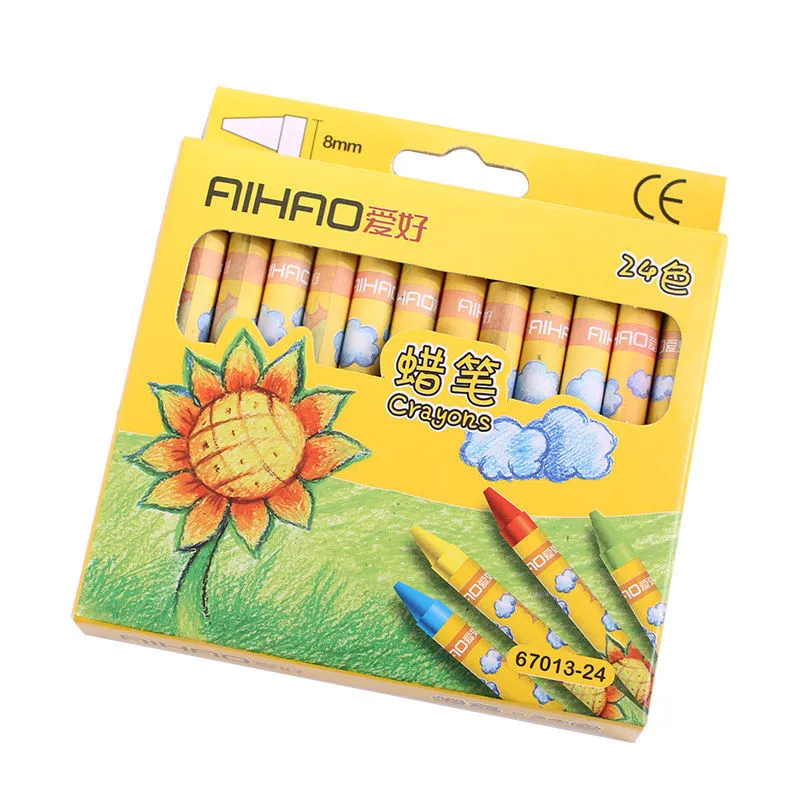 Crayons Creative Cartoon 8/12 Colors Drawing Non-Toxic Oil Pastels Kids Student Pastel Pencils Art Supplies Student Crayon Set