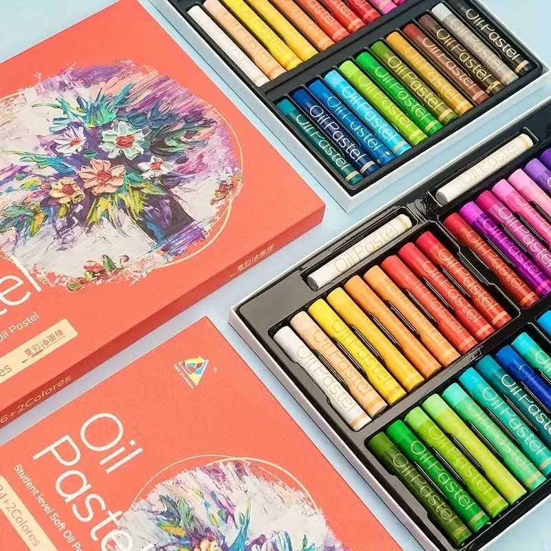 Professional Oil Pastels Set - Medium Point, High-Quality Soft Crayons for Artists, 12/24/36/48 Colors