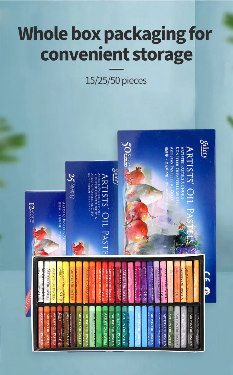 MUNGYO Artist Soft Oil Pastel Set Professional Painting Drawing Graffiti Art Crayons Washable Non Toxic Art Supply 12/25/50Color