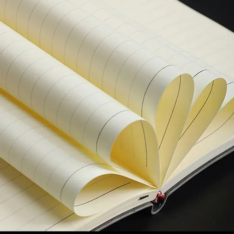 A4 A5 400pages/160pages Soft Leather Thickened Notebook Work Meeting Classroom Record Book Diary Horizontal Line Inside Page