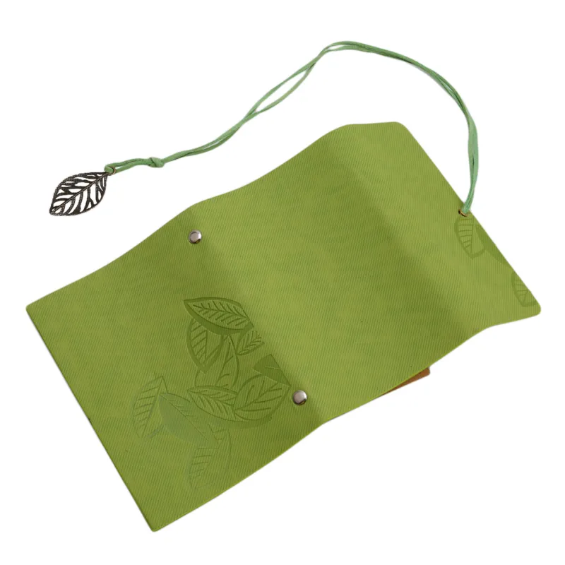 1PC Retro Leaf Notebook School Office Stationery Diary Notepad Literature PU Leather Note Book Traveler Journal Planners Gifts