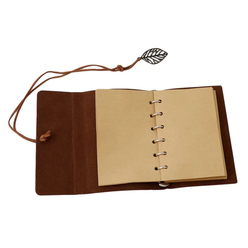 1PC Retro Leaf Notebook School Office Stationery Diary Notepad Literature PU Leather Note Book Traveler Journal Planners Gifts