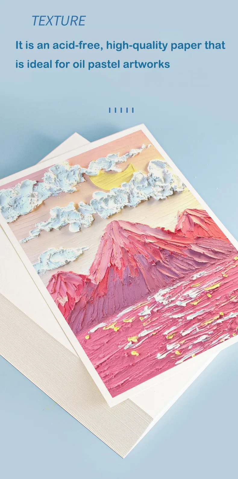 50 Sheets Art Supplies Oil Pastel Paper 200gsm Chalk Coloring Crayons Painting Books Acid Free Natural Colortones Drawing