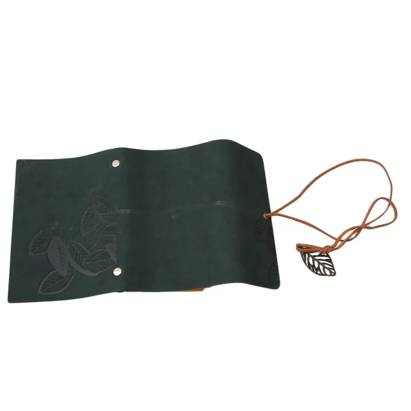 1PC Retro Leaf Notebook School Office Stationery Diary Notepad Literature PU Leather Note Book Traveler Journal Planners Gifts