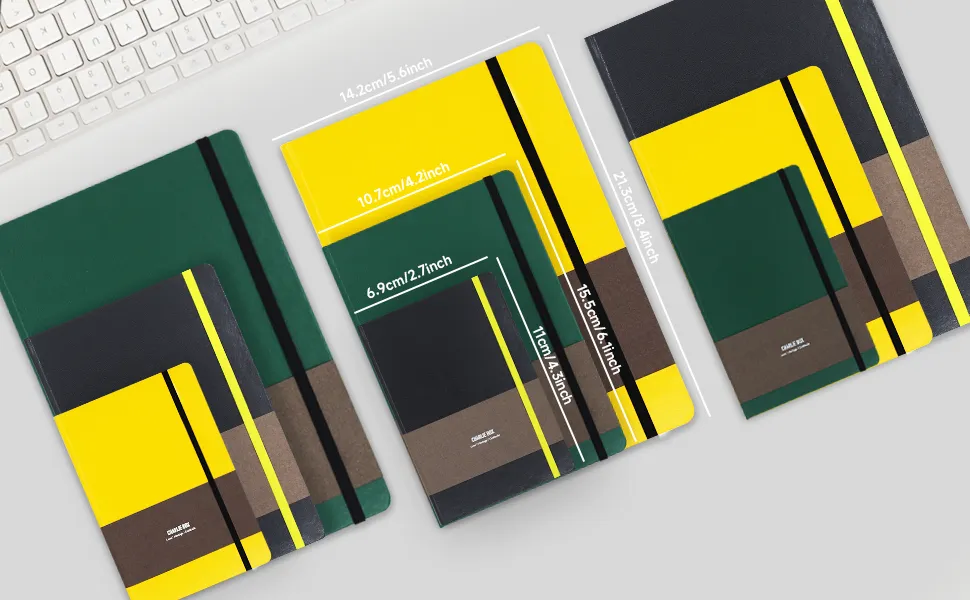 TUNJILOOL A6 A7 Notebook Journal Leather 192 Pages 80GSM Blanks/Dotted/Grid Notebooks Office School Supplies Stationery (2 Pack)