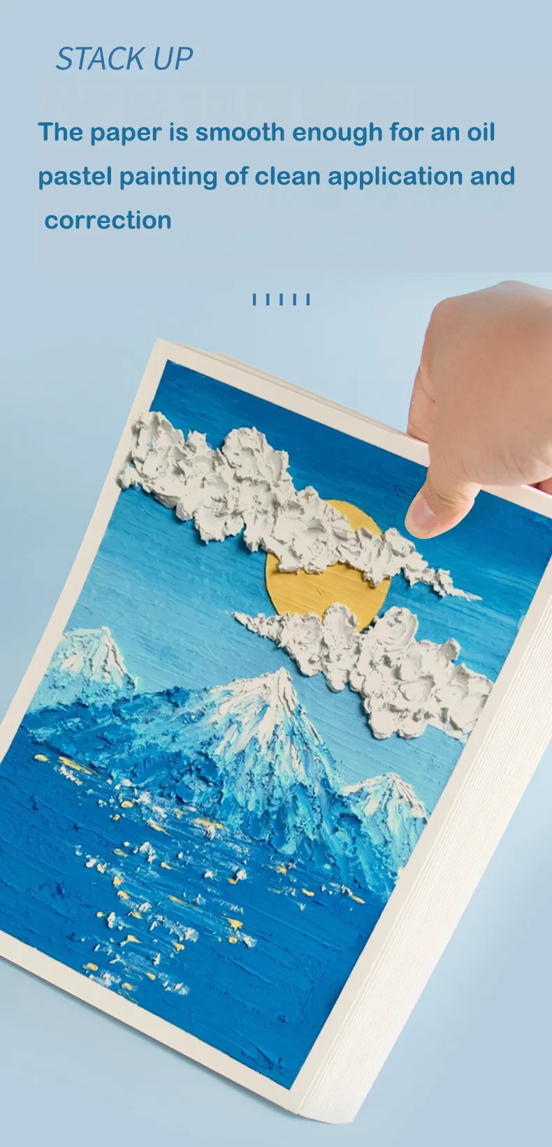 50 Sheets Art Supplies Oil Pastel Paper 200gsm Chalk Coloring Crayons Painting Books Acid Free Natural Colortones Drawing