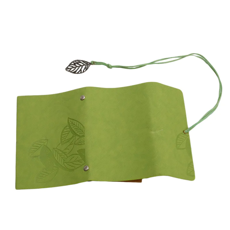 1PC Retro Leaf Notebook School Office Stationery Diary Notepad Literature PU Leather Note Book Traveler Journal Planners Gifts